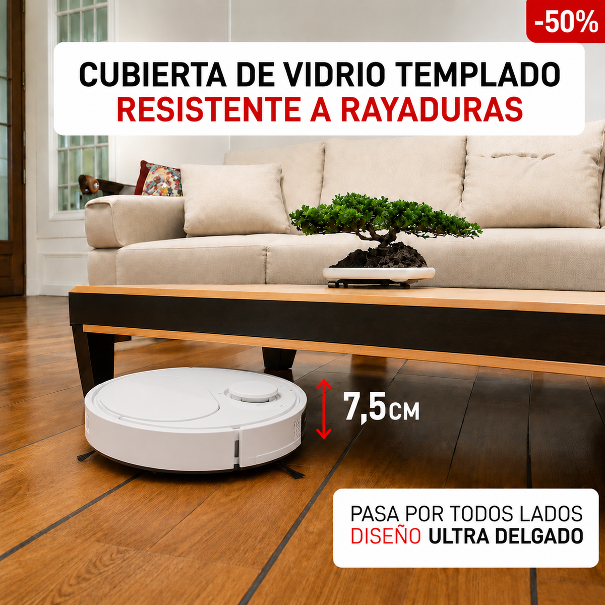 Aspiradora Robot Rayzer® 4 en 1 🔋 Recargable inalámbrico