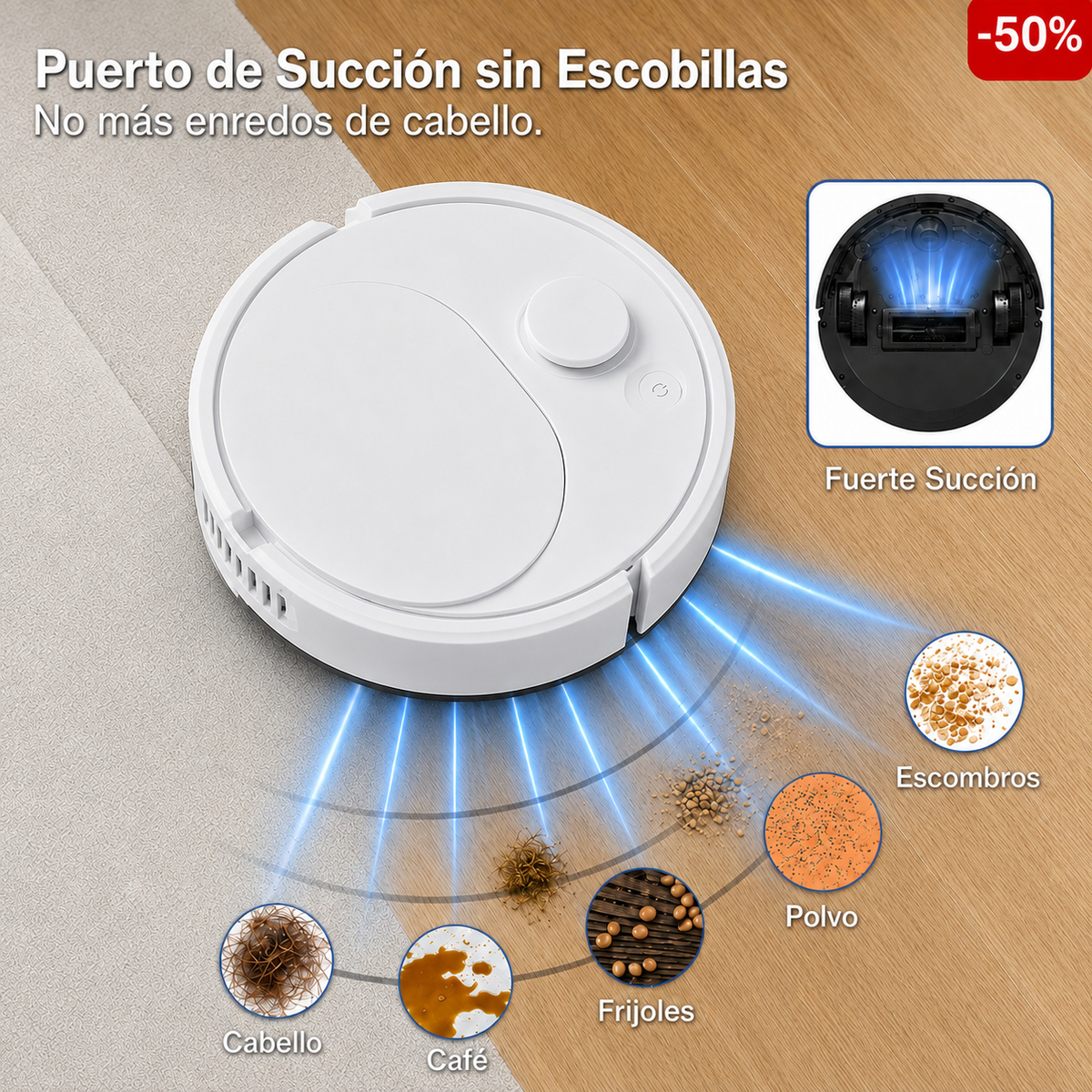 Aspiradora Robot Rayzer® 4 en 1 🔋 Recargable inalámbrico